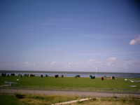 Nordseestrand und Meer an der südlichen Nordsee im Nordseebad Dorum